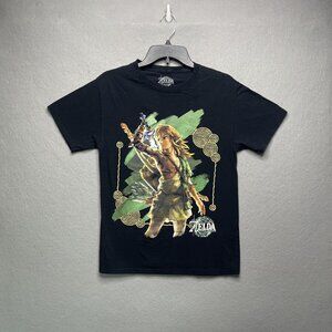The Legend Of Zelda: Tears Of The Kingdom Hero Link Graphic T-Shirt Small Black